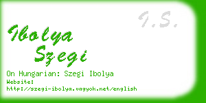 ibolya szegi business card